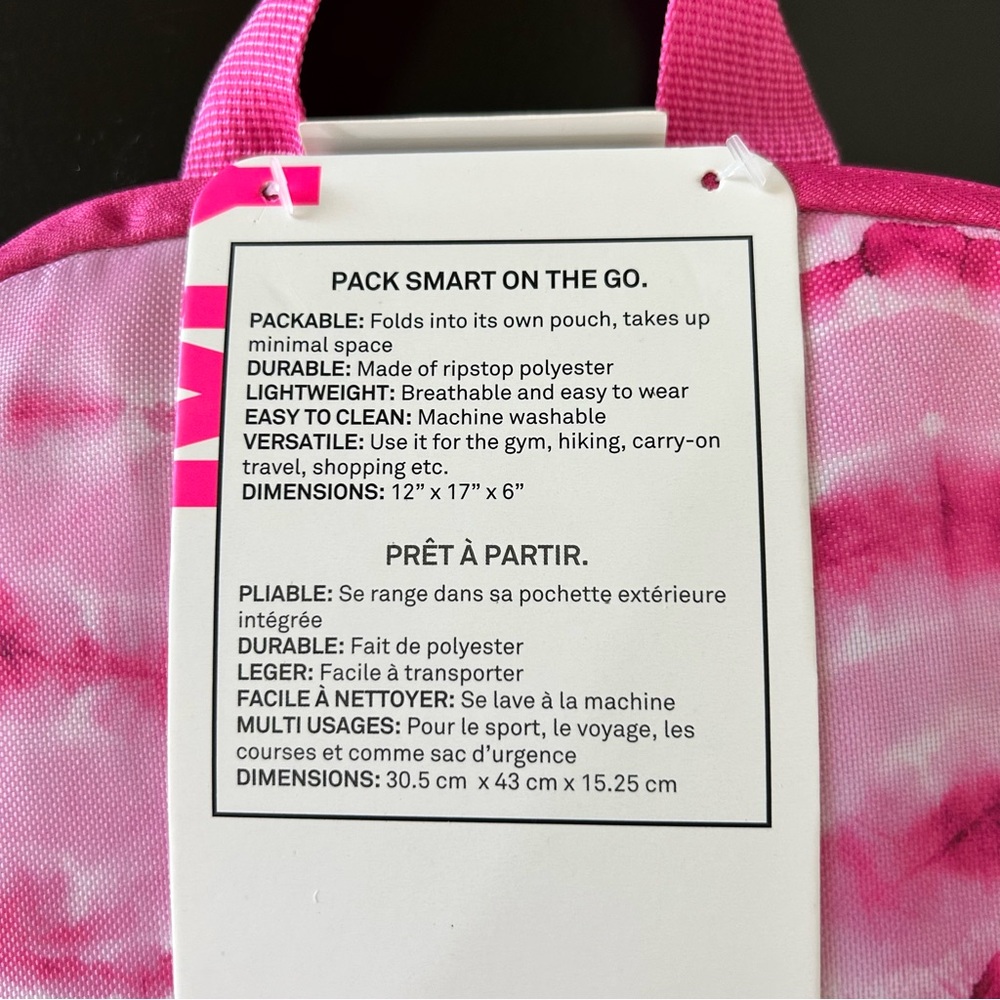 Mytagalongs Pink Cotton Candy Foldable Backpack MSRP $38 - Picture 5 of 12
